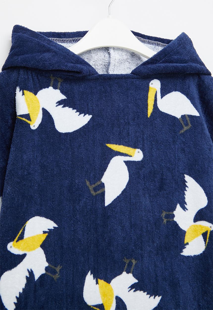 Cotton On - Kids hooded towel - indigo pelican