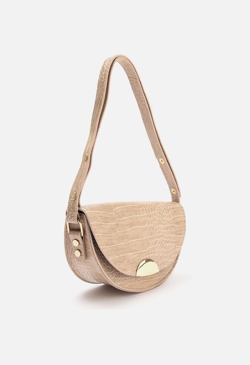 Trendyol - Faux croc bag - cream