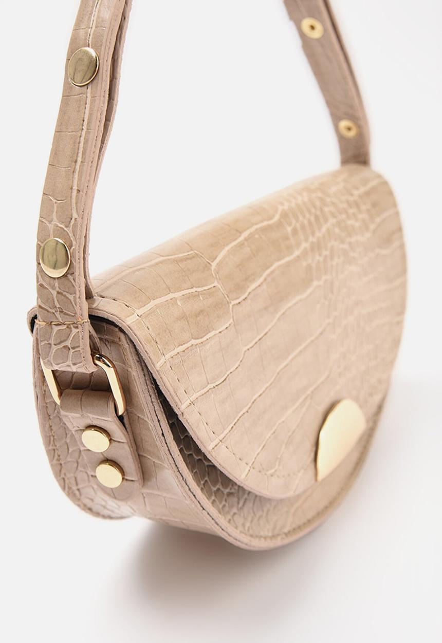 Trendyol - Faux croc bag - cream