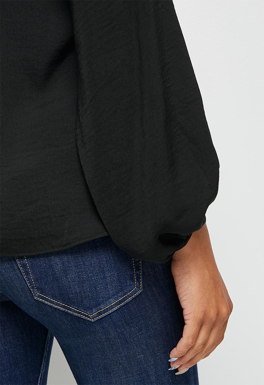 MILLA - Balloon sleeve blouse - black