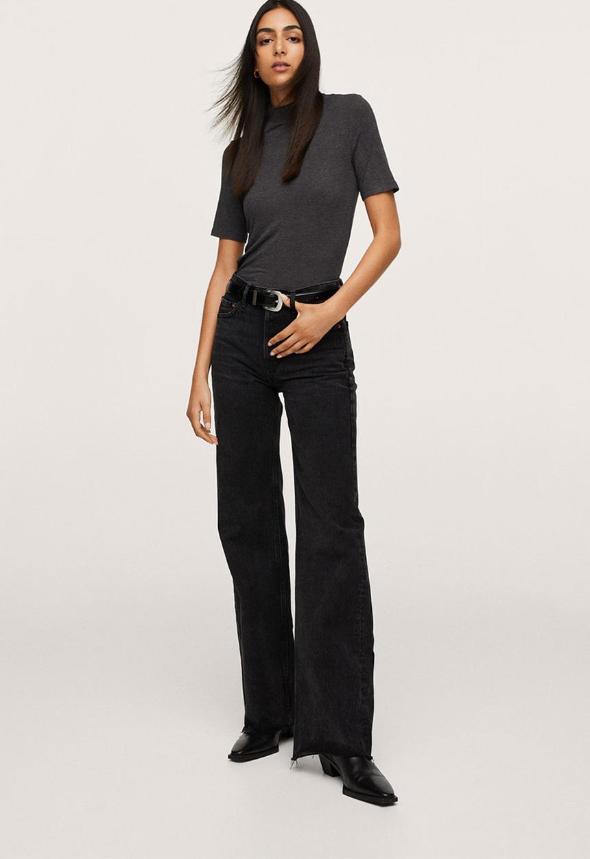 MANGO - T-shirt secondm - dark grey