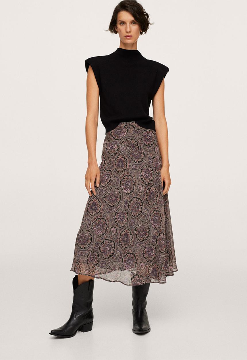 MANGO - Skirt morocca - light pastel purple