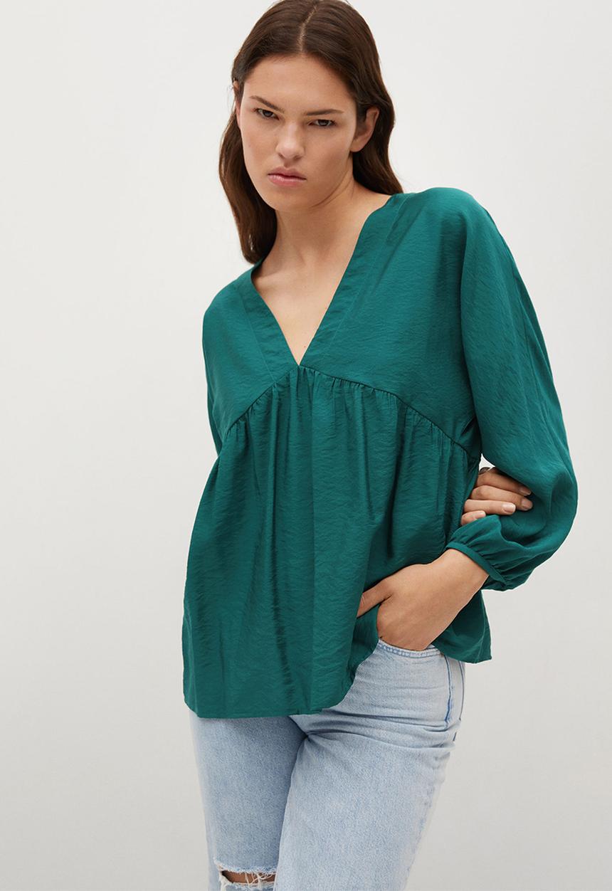 MANGO - Blouse alberta - green