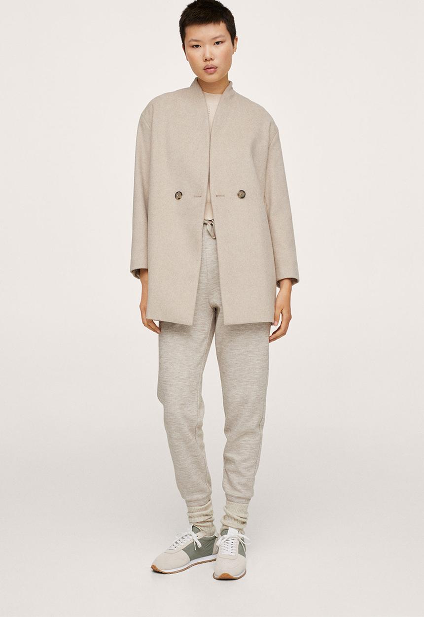MANGO - Coat gala - light pastel grey