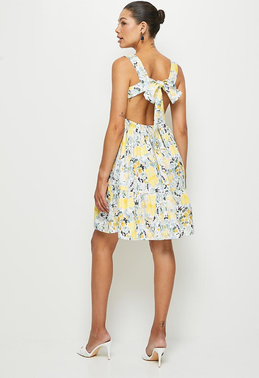 MILLA - Tie back detail mini dress - multi floral