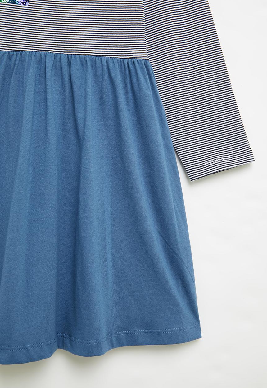 Pop Candy - Girls rainbow dress - navy