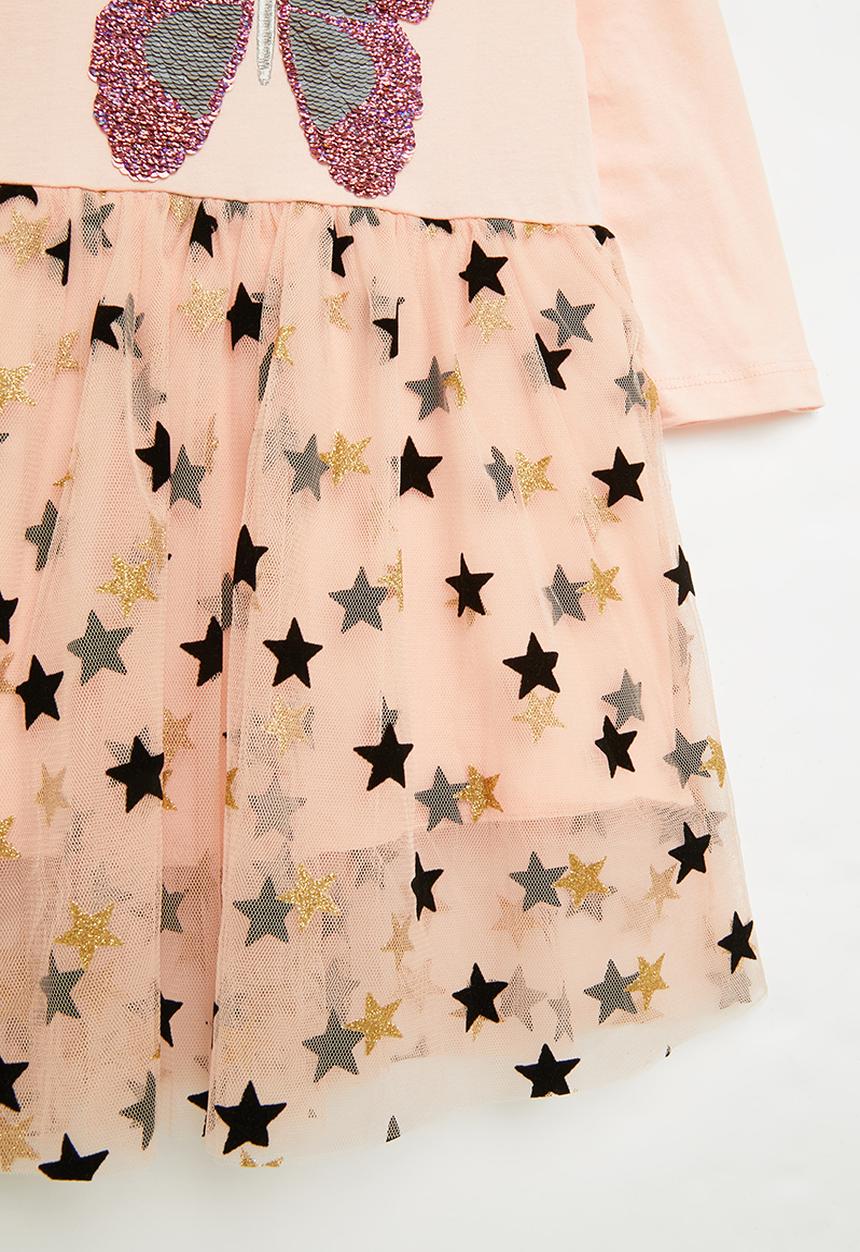 Pop Candy - Girls butterfly & star dress - pink 