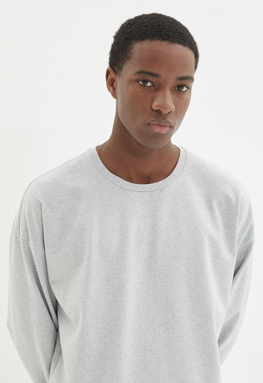 Trendyol - Birds back printed sweater - grey