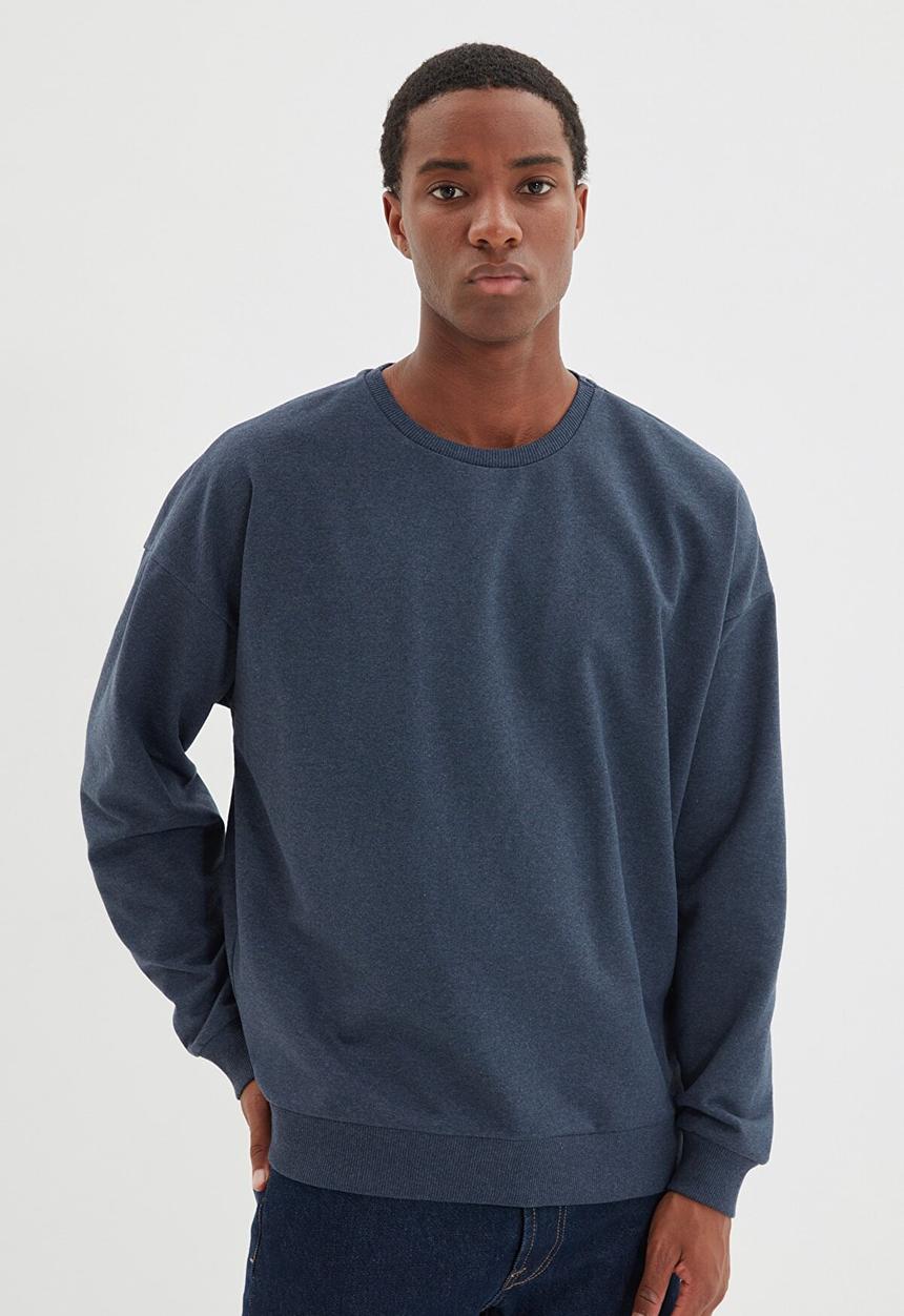 Trendyol - Birds back printed sweater - indigo