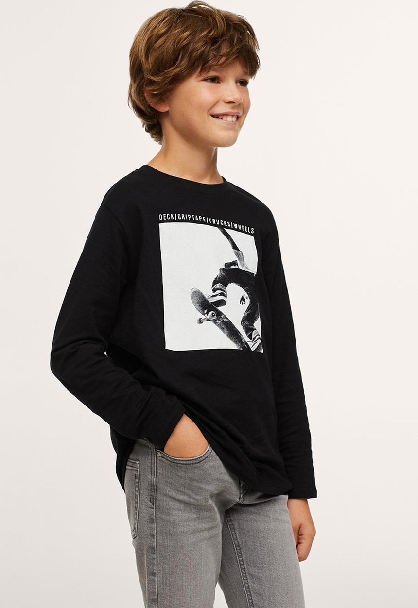 MANGO - T-shirt wheels - black