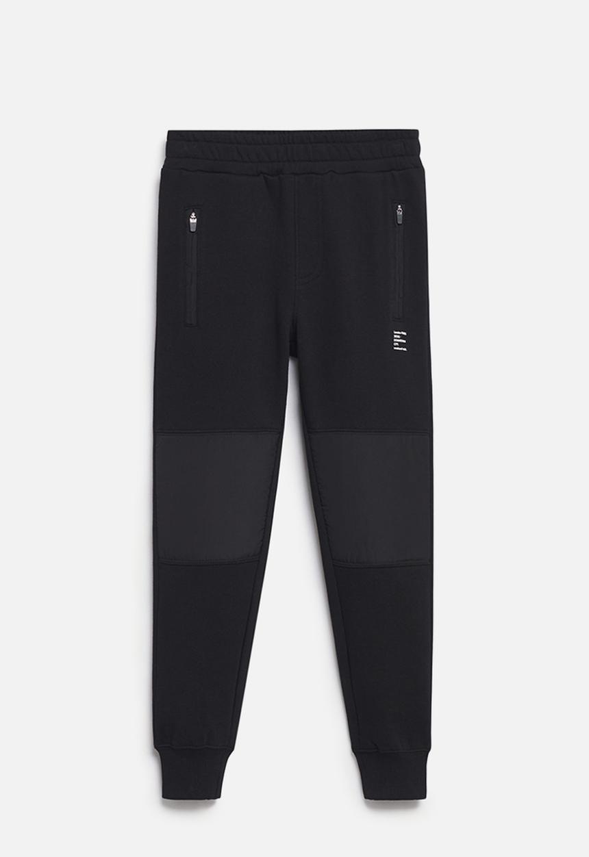 MANGO - Trousers quiltp - black