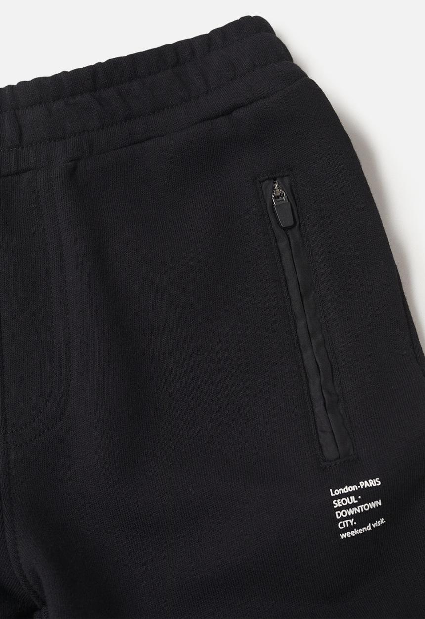 MANGO - Trousers quiltp - black