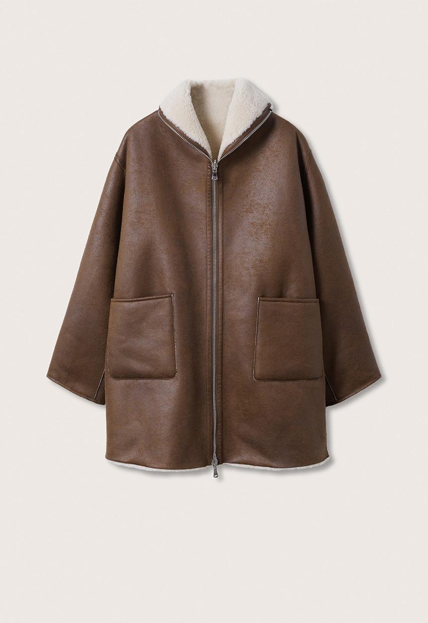 MANGO - Coat rulo - light beige