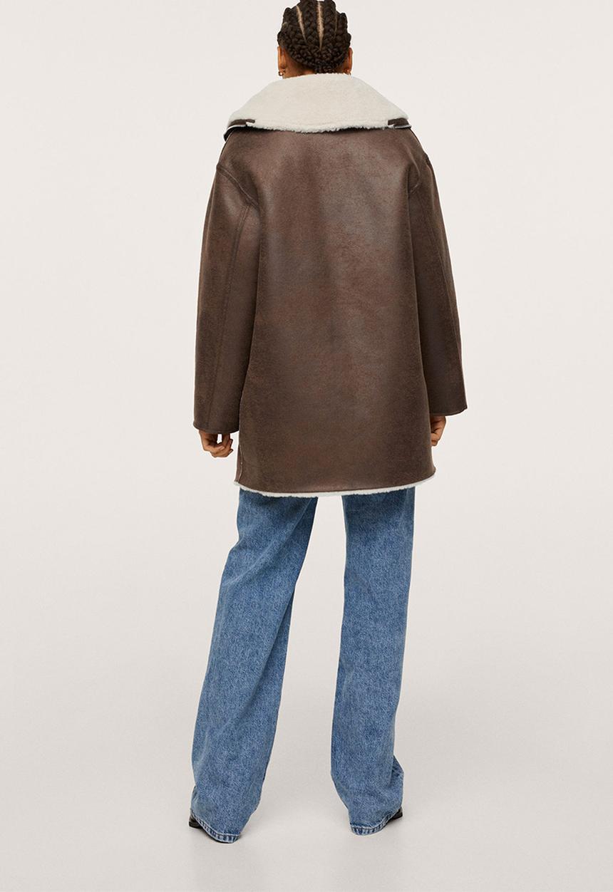 MANGO - Coat rulo - light beige