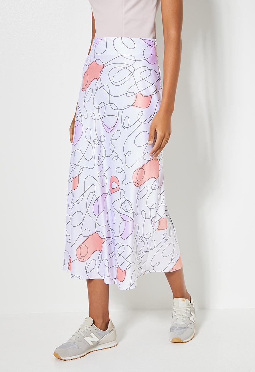 Superbalist - Long midi slip skirt - twisted geometry