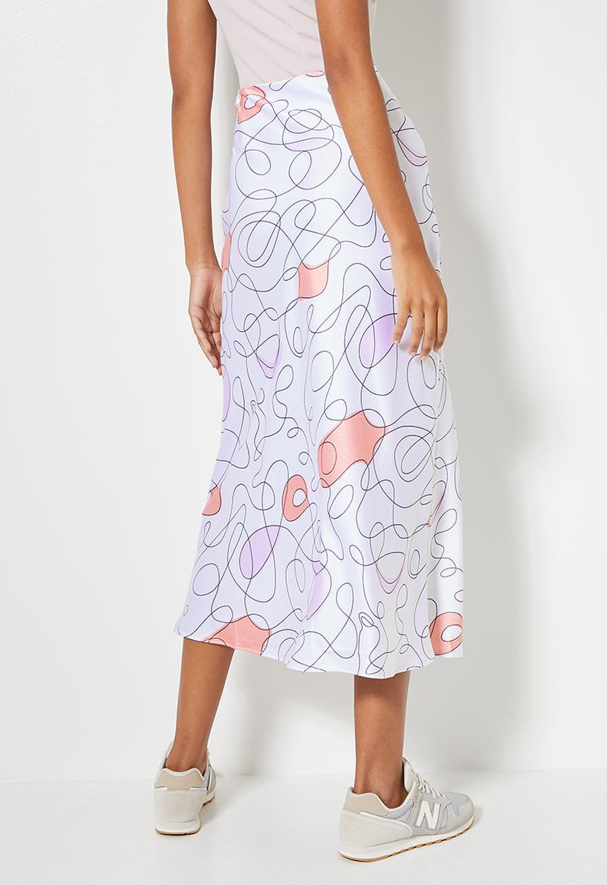Superbalist - Long midi slip skirt - twisted geometry