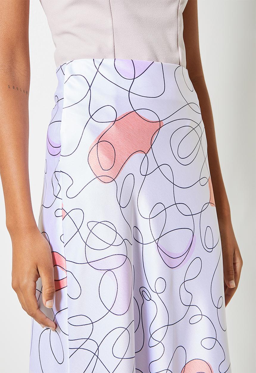 Superbalist - Long midi slip skirt - twisted geometry