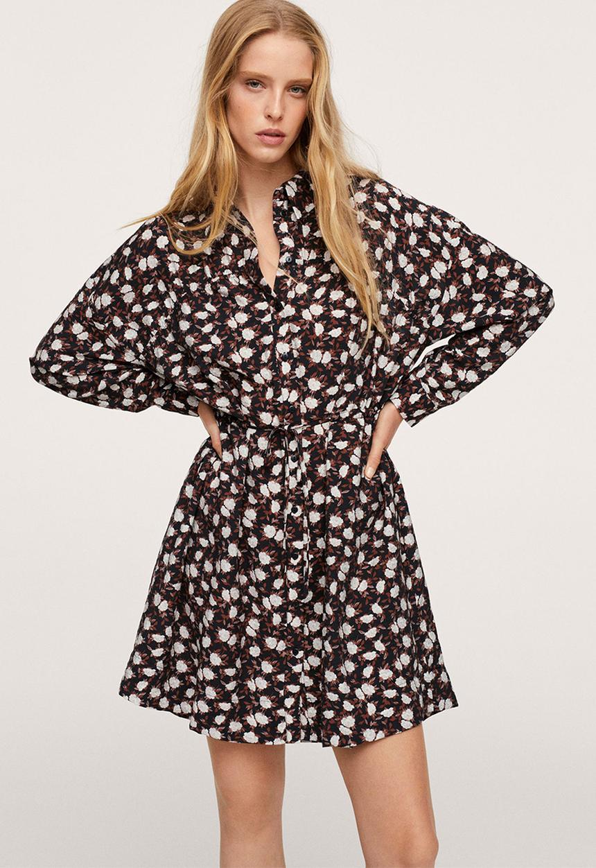 MANGO - Dress ghost - black