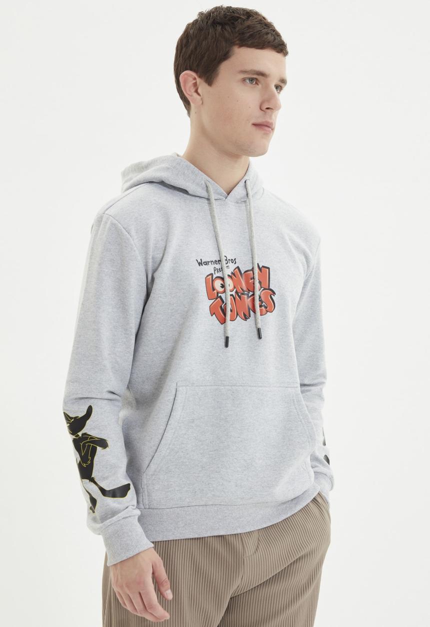Trendyol - Looney toons printed hoodie - grey