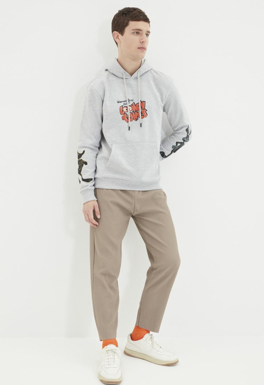 Trendyol - Looney toons printed hoodie - grey