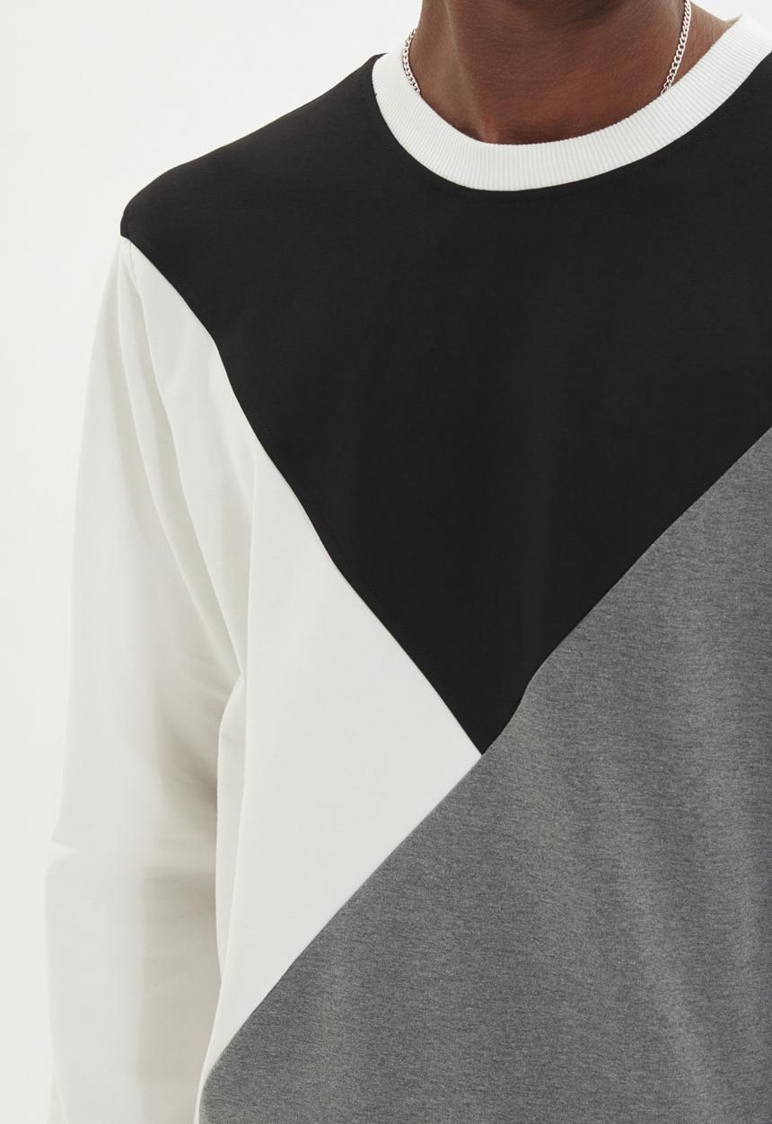 Trendyol - Colour block sweater - black