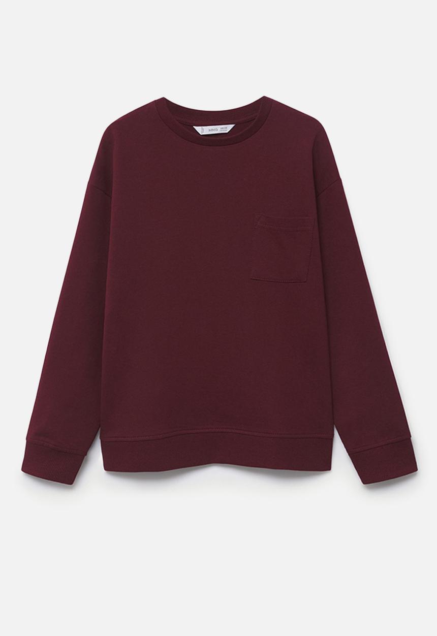 MANGO - Sweatshirt crew -  dark red