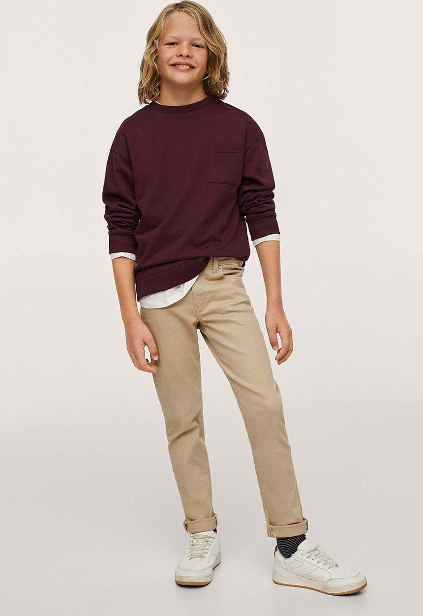 MANGO - Sweatshirt crew -  dark red