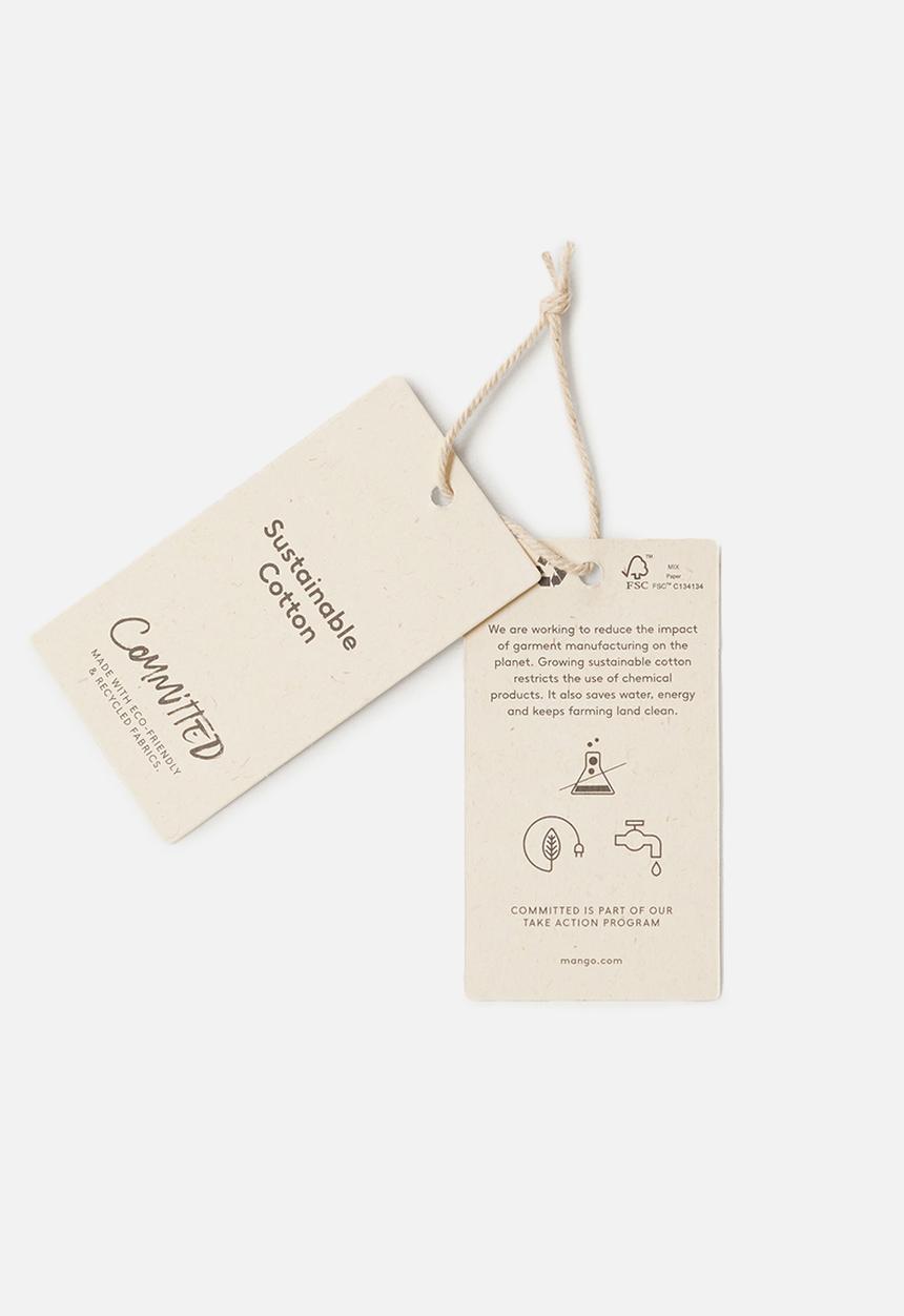 MANGO - T-shirt basica 1 - beige/khaki