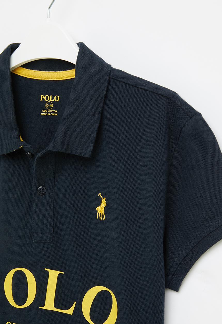 POLO - Boys justin printed ss golfer - navy