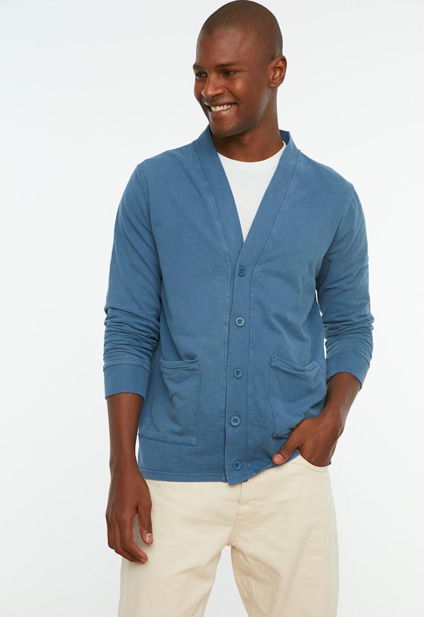 Trendyol - Pocket detail cardigan - indigo