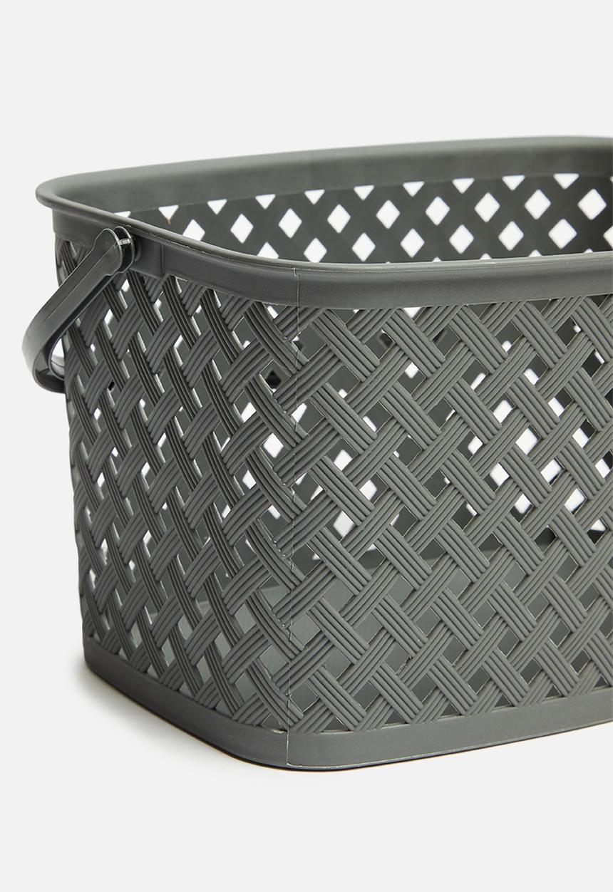 Storage Solutions - Handled basket - grey