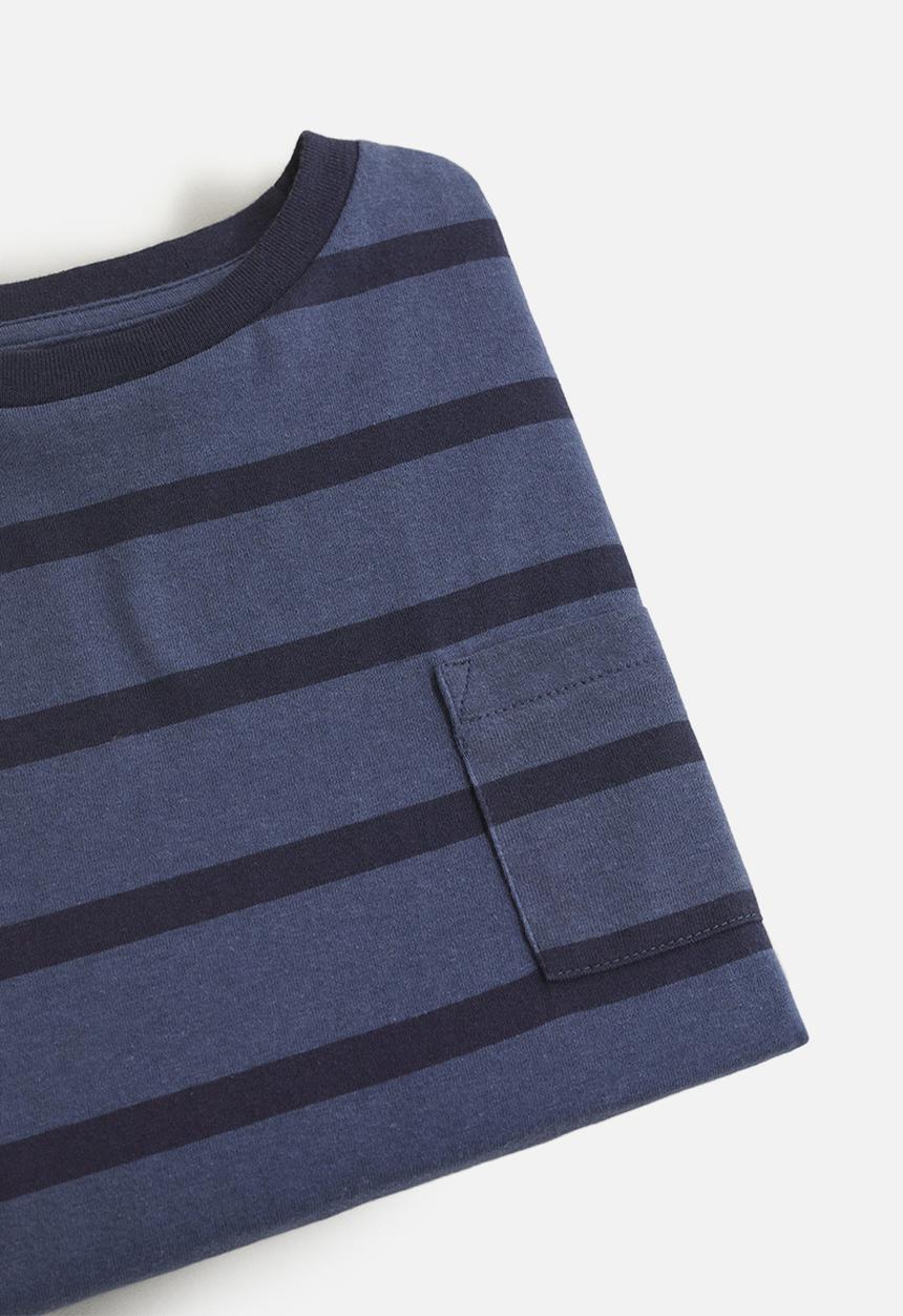 MANGO - T-shirt rayas 1 - blue