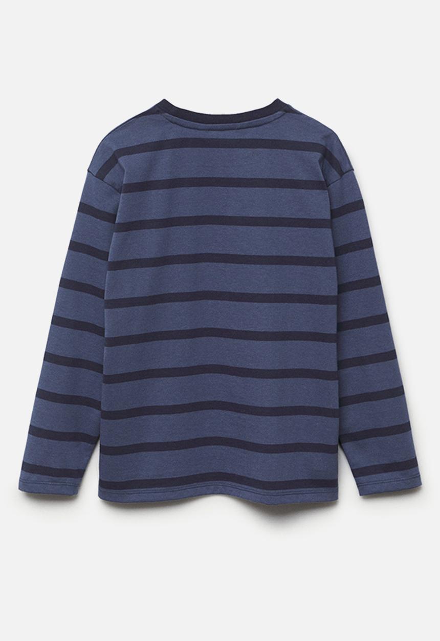 MANGO - T-shirt rayas 1 - blue