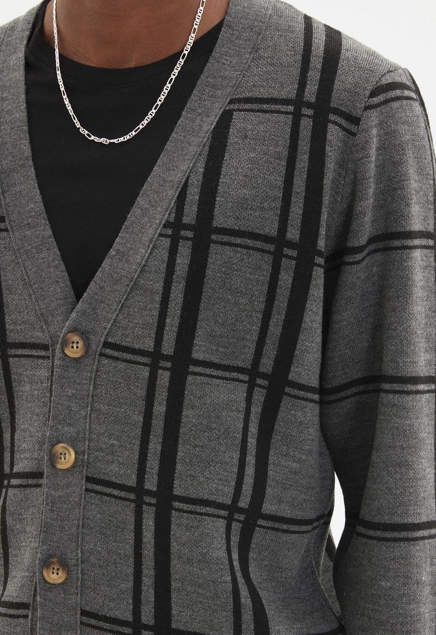 Trendyol - Stripe cardigan - anthracite