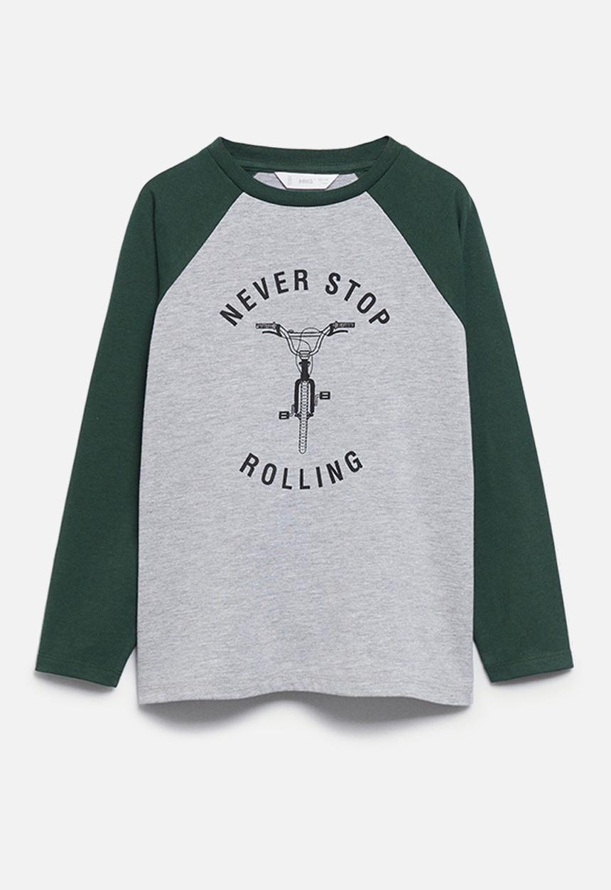 MANGO - T-shirt never - medium gray