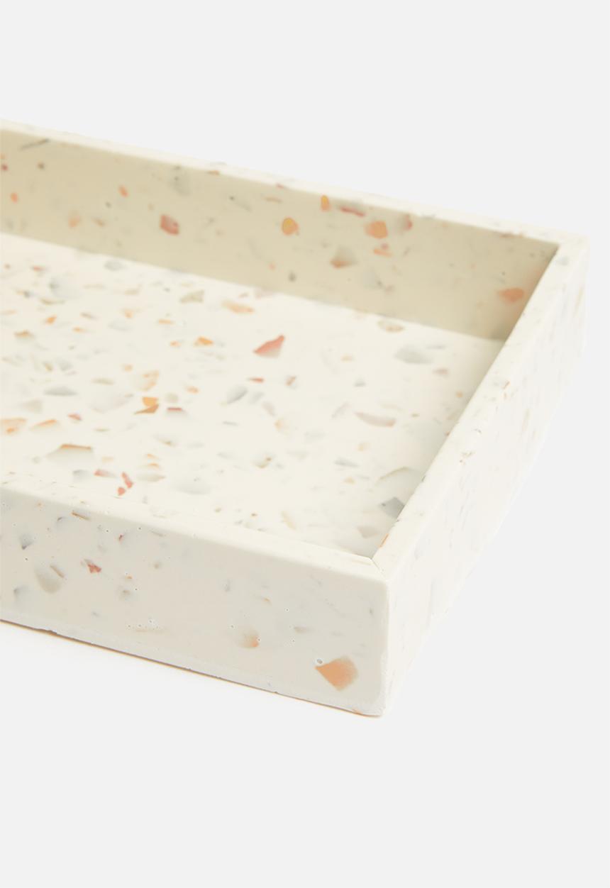 Terrazzo Home - Rectangular tray - stone
