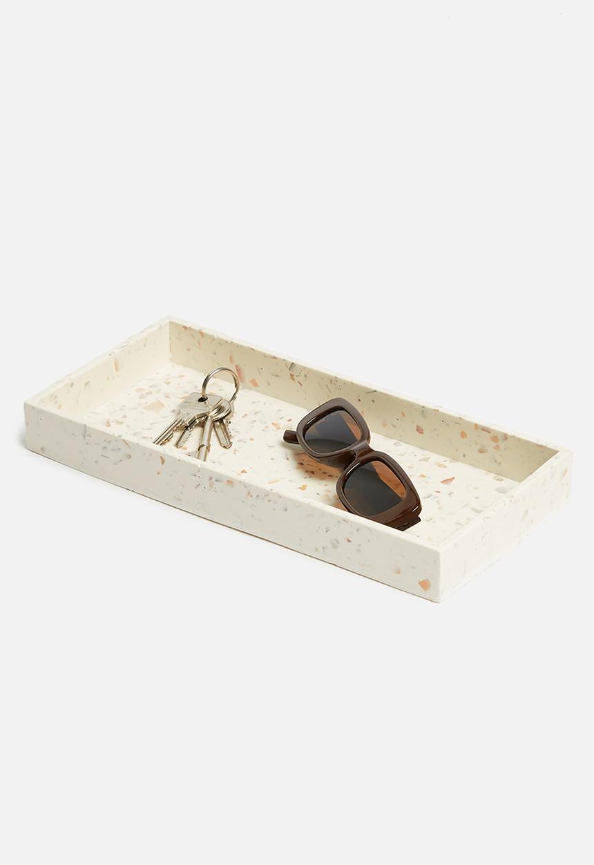 Terrazzo Home - Rectangular tray - stone