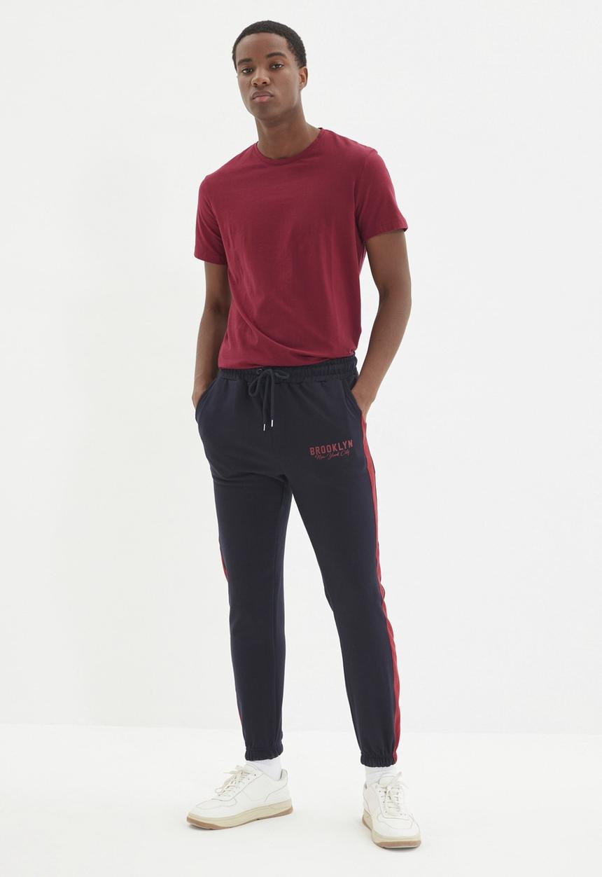 Trendyol - Leg printed jogger - navy & red