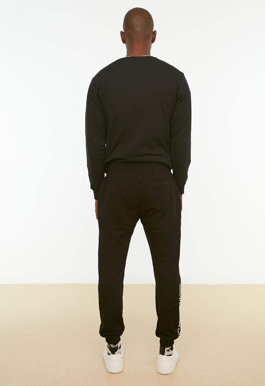 Trendyol - Leg printed jogger - black