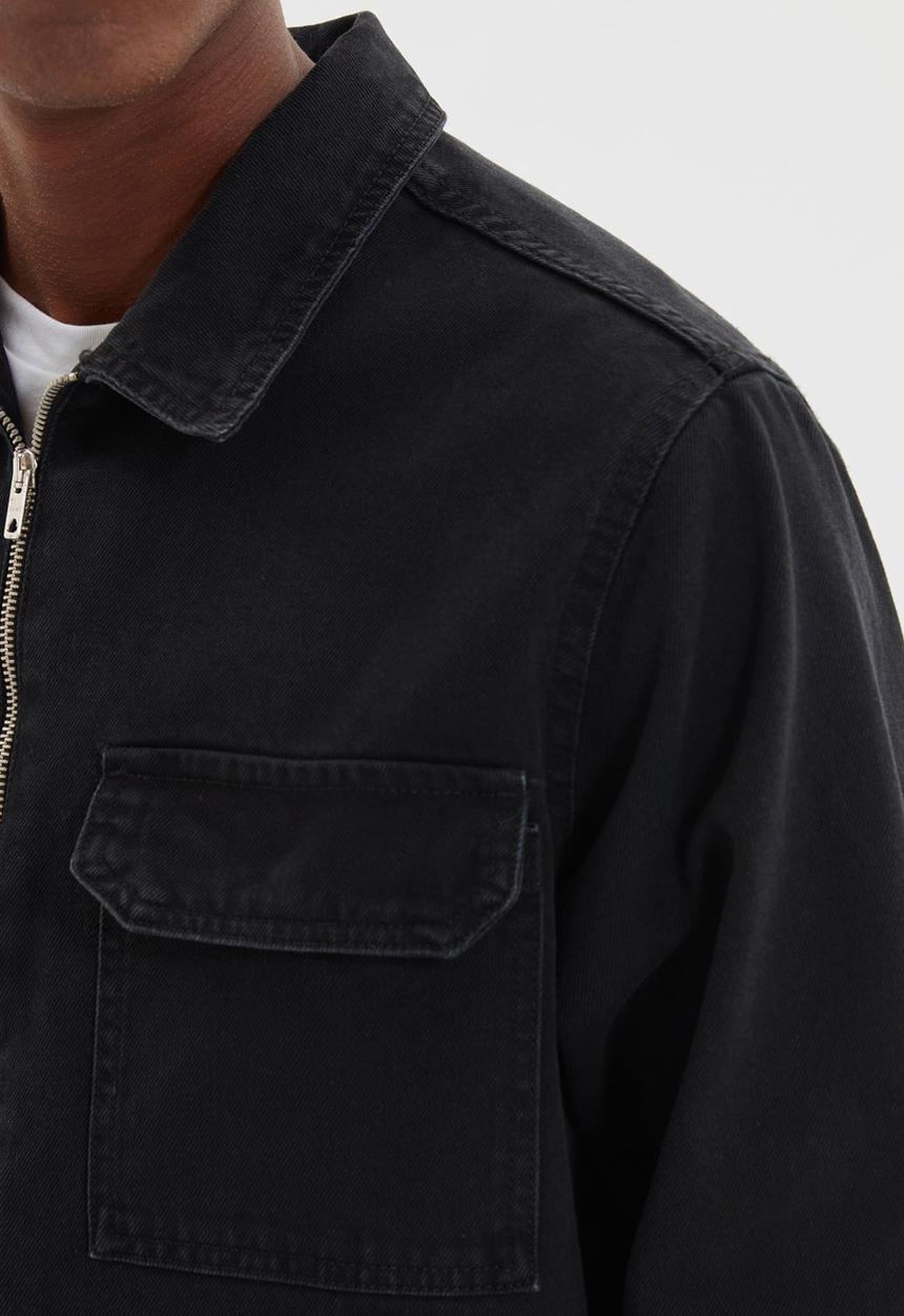 Trendyol - Double pocket zip through jacket - black