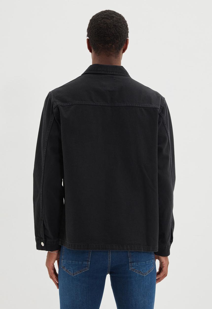 Trendyol - Double pocket zip through jacket - black