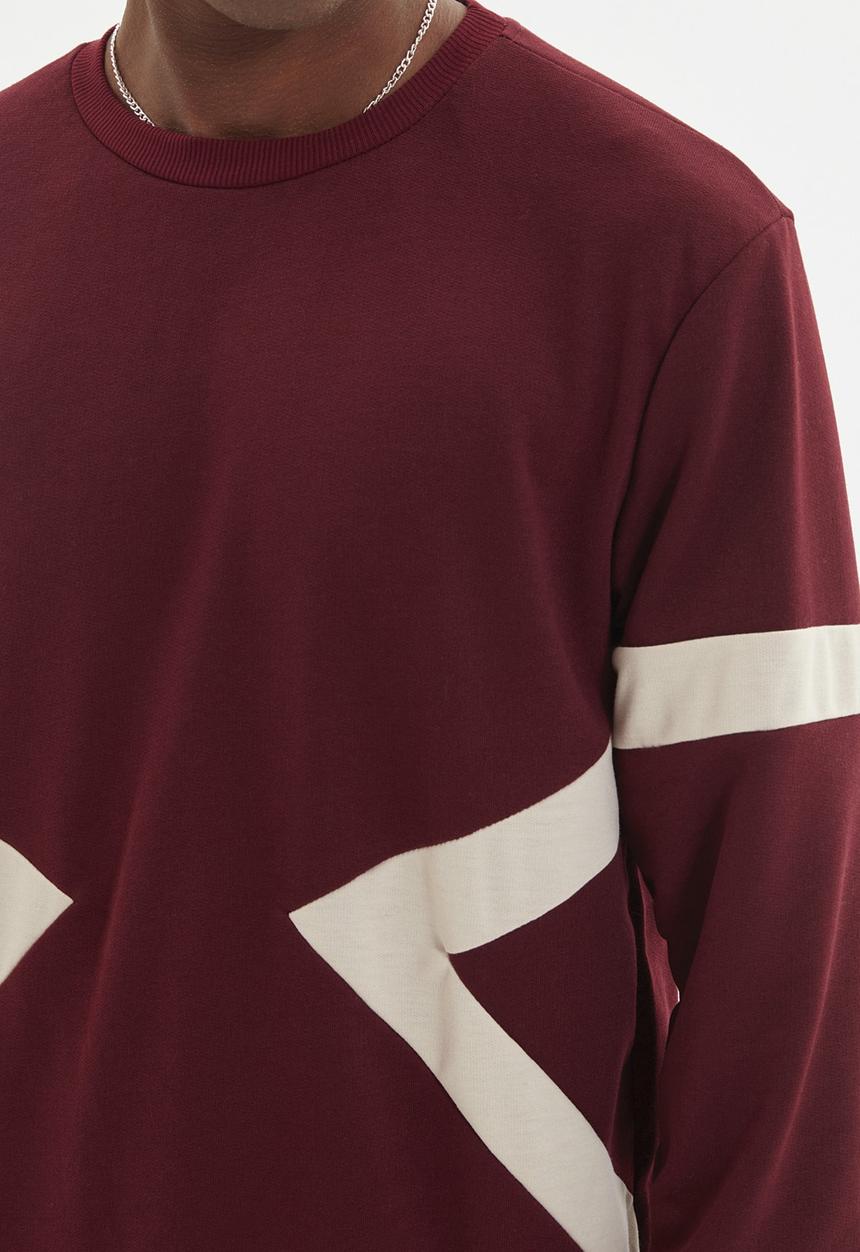 Trendyol - Patterned sweater - burgundy