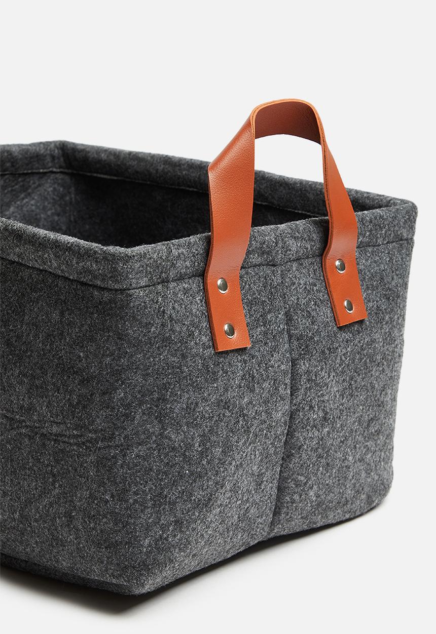 Storage Solutions - Felt storage basket - charcoal
