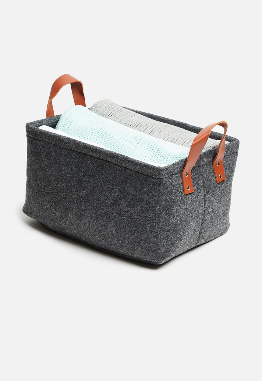 Storage Solutions - Felt storage basket - charcoal
