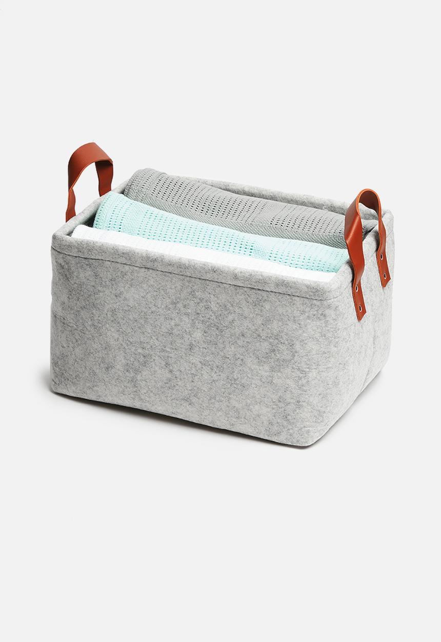 Storage Solutions - Felt storage basket - grey