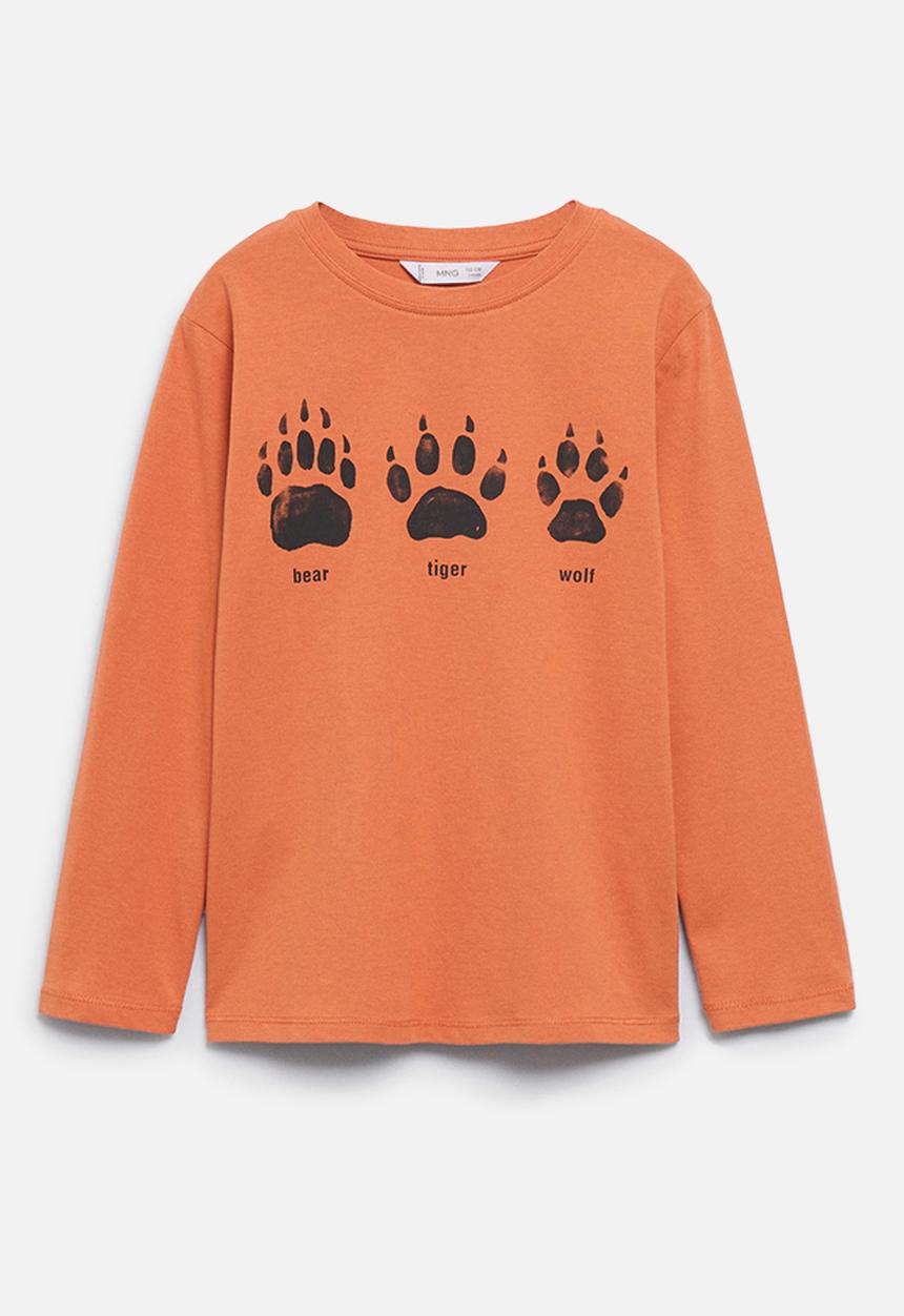 MANGO - T-shirt husky - orange