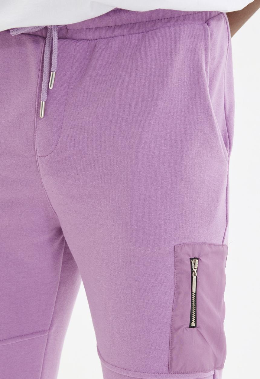Trendyol - Patch pocket sweatpants - lilac