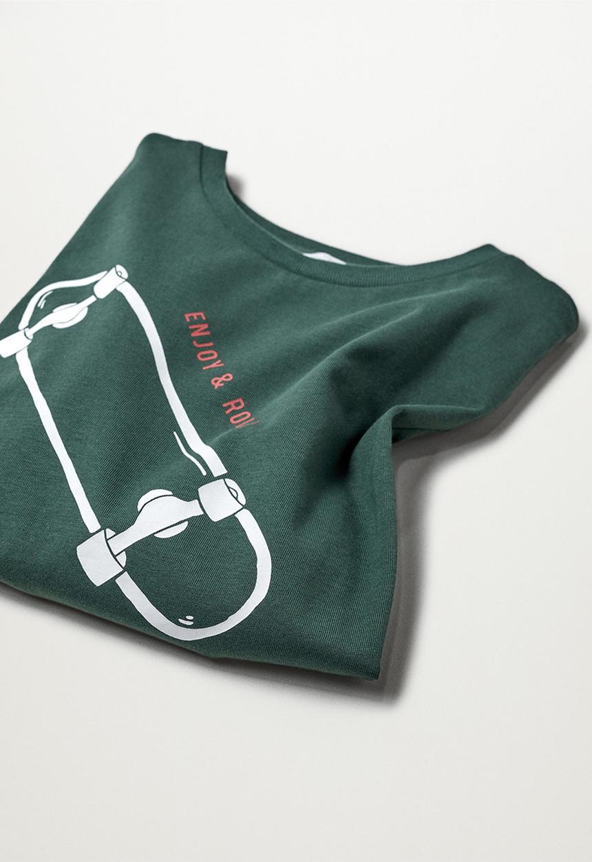 MANGO - T-shirt roll - dark green