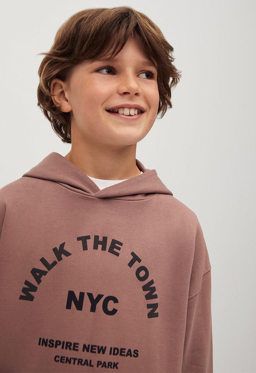 MANGO - Sweatshirt town - dark red