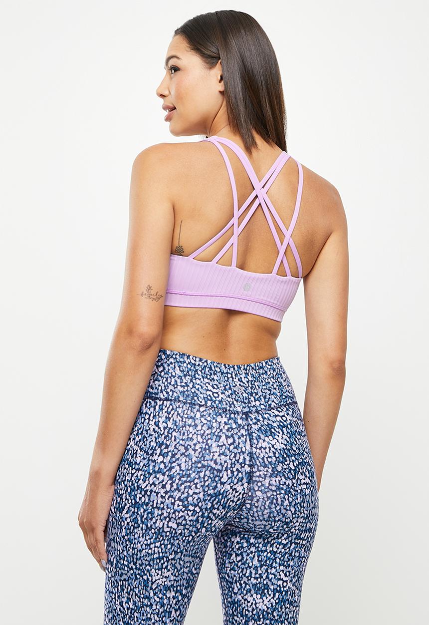 Cotton On - Strappy sports crop - soft grape texture
